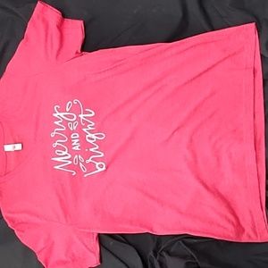 Merry and Bright Bella Canvas holiday tee Sz L